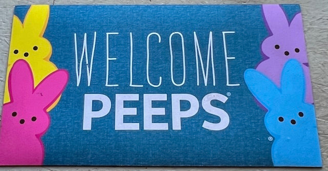 Easter PEEPS Wreath with Matching Doormat