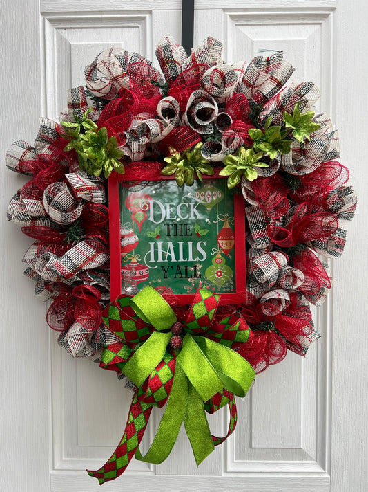 “Nick’s Deck The Halls Ya’ll”Wreath