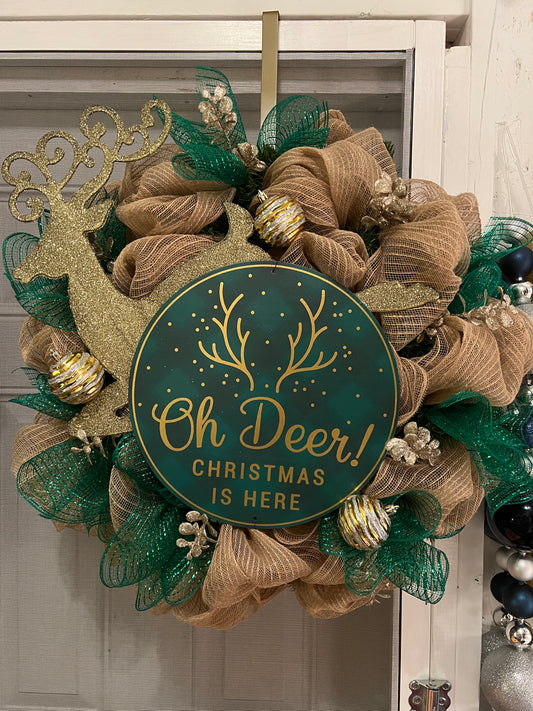 Oh Deer Christmas is Here Wreath