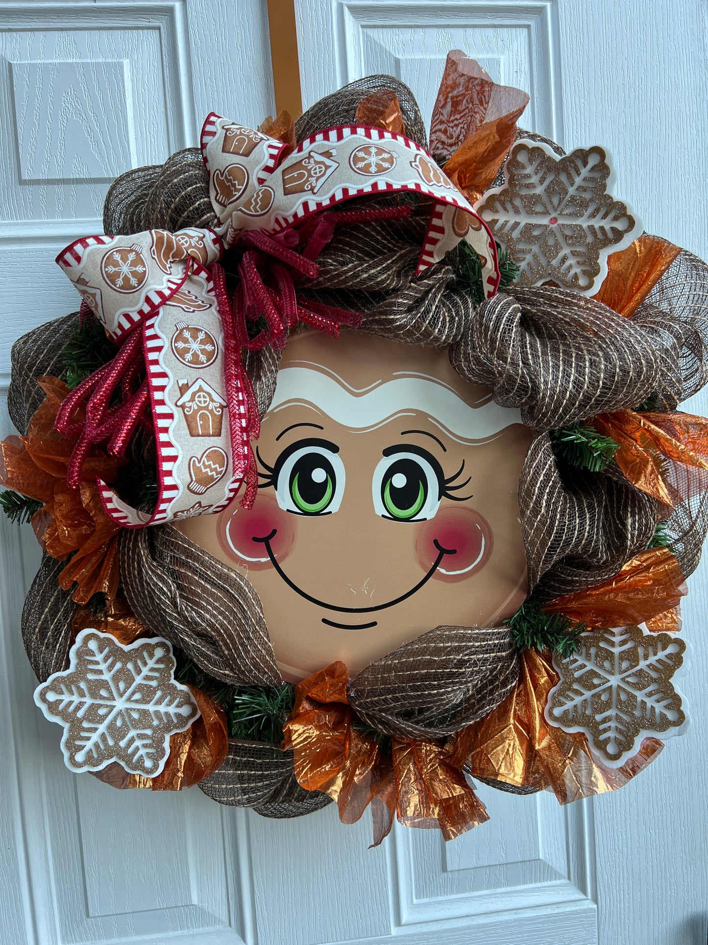 “Ginger” gingerbread girl wreath