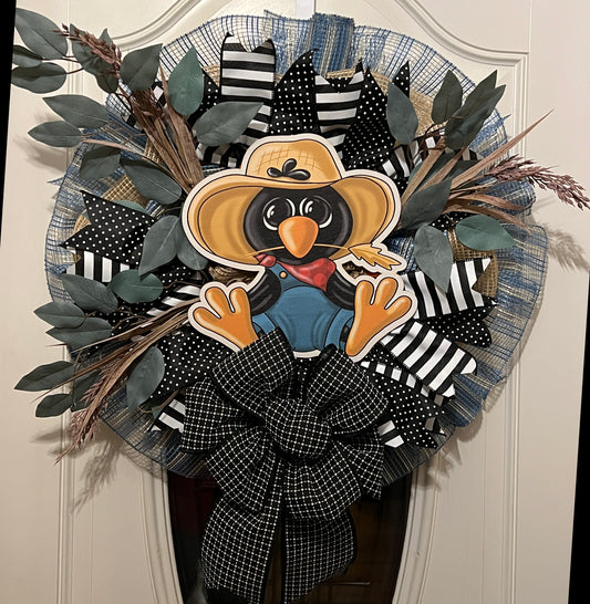 Fall Crow Wreath