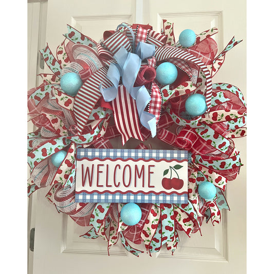 Cherry Welcome Wreath