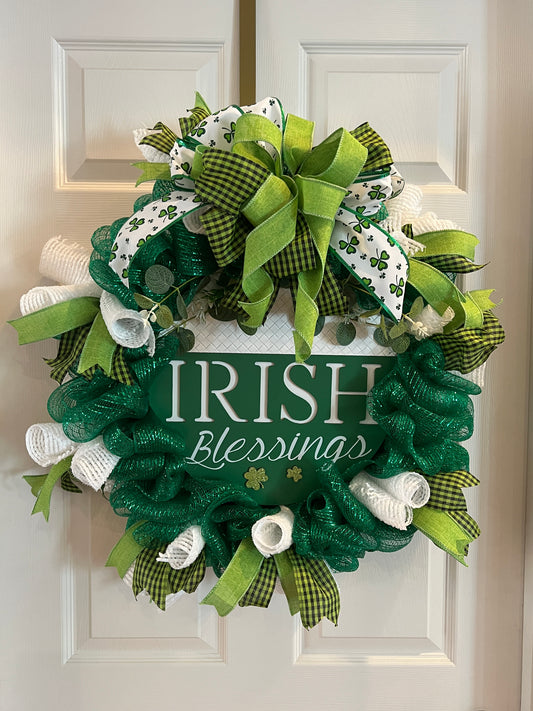 Irish Blessings St. Patrick’s Day Wreath