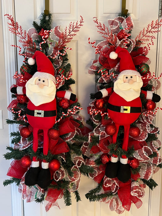 Tall Santa Swag Wreath (Available in Double Door or Individual)